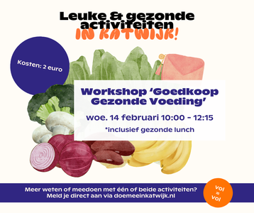 Logo voor Workshop Goedkoop Gezonde Voeding - 14 februari
