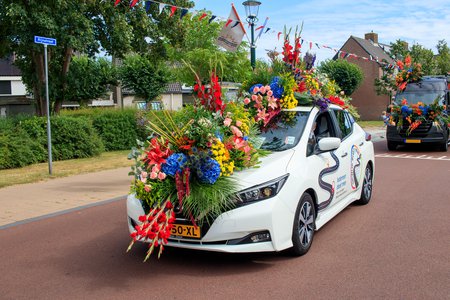Logo voor Katwijk Rijd(t) Mee presenteert zich aan inwoners tijdens Rijnsburgse Flower Parade
